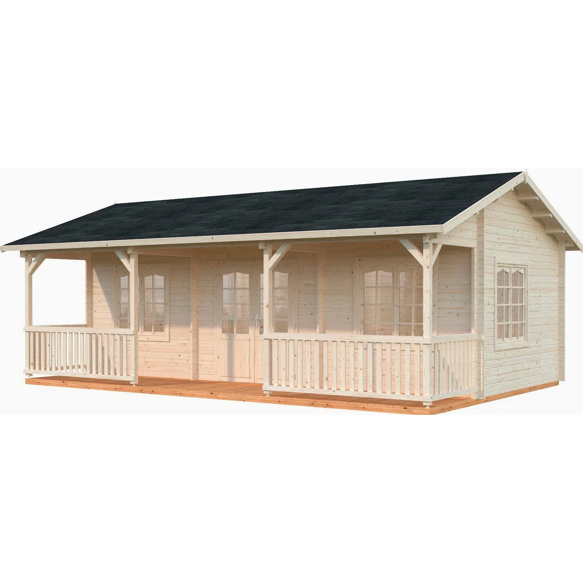 Palmako Gartenhaus Sandra, 791x370 cm, robustes Blockbohlen-System 3