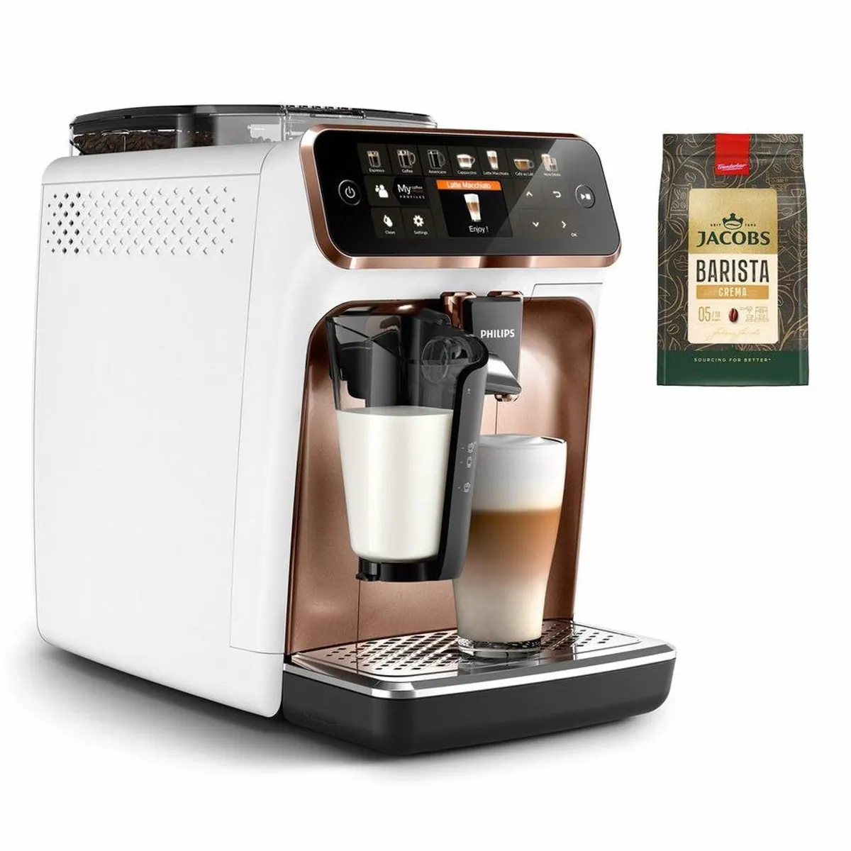 Philips Kaffeevollautomat 5400 Series EP5443/70, 12 Kaffeespezialitäten, 4 Benutzerprofile