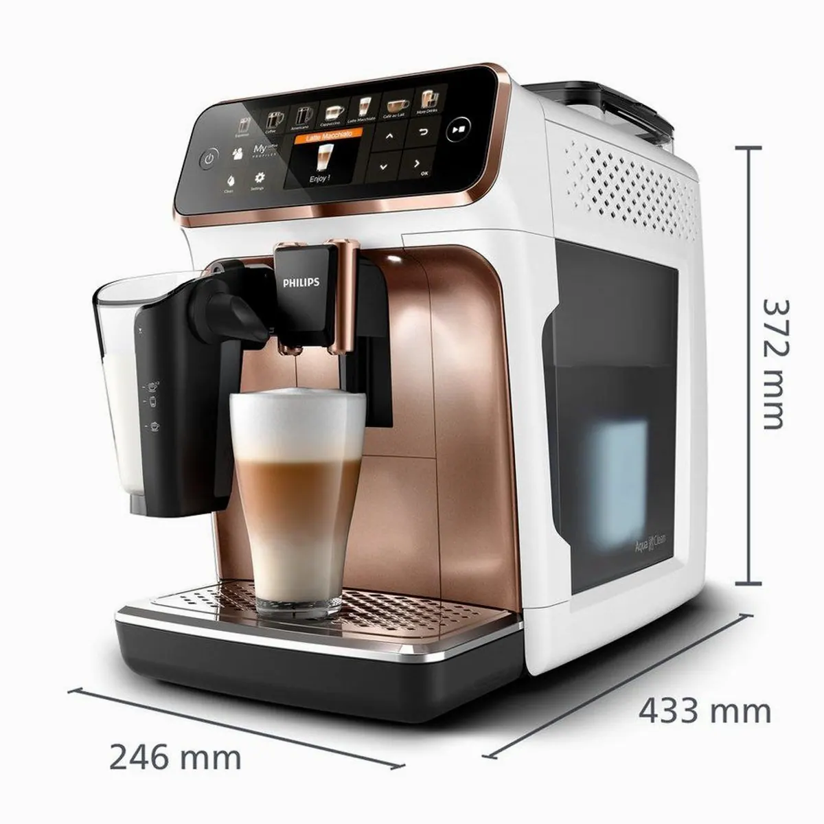 Philips Kaffeevollautomat 5400 Series EP5443/70, 12 Kaffeespezialitäten, 4 Benutzerprofile 4