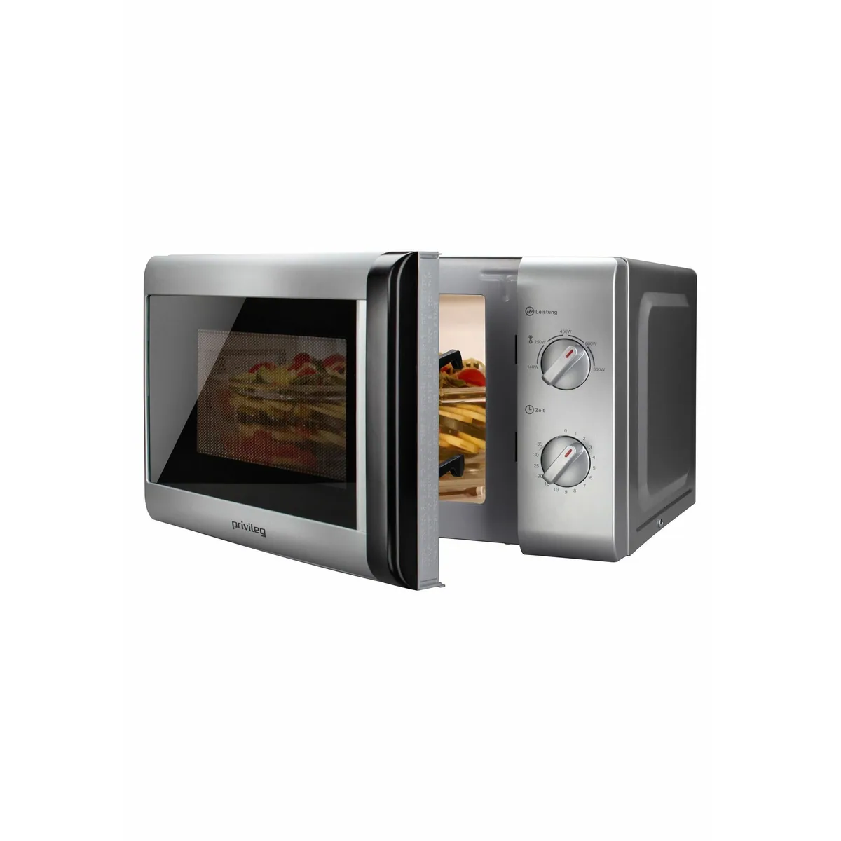Privileg Mikrowelle 148438, 20 l, 5 Leistungsstufen, silber 4