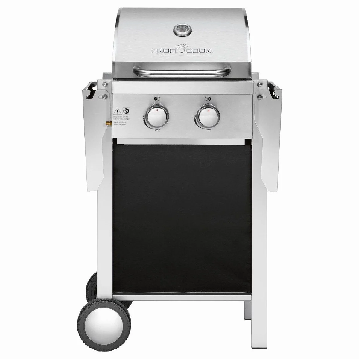 ProfiCook PC-GG 1255 Gasgrill, 2 Heizzonen, klappbare Seitentische 5