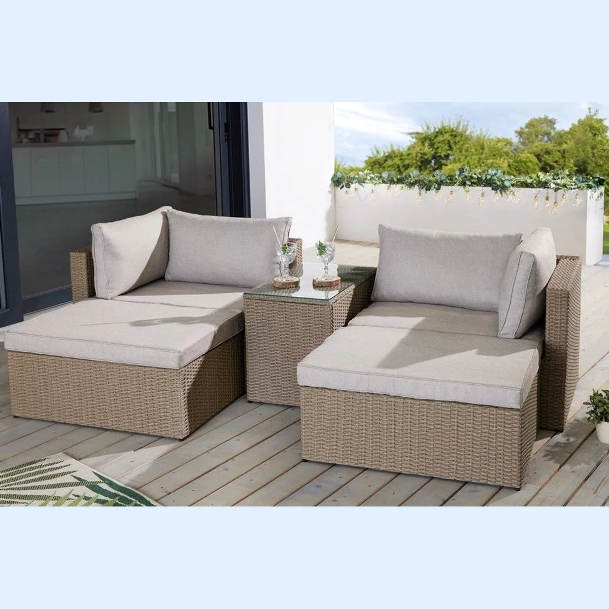riess-ambiente Loungeset XXL MODULAR, flexibles Design, pflegeleicht, gemütliche Kissen