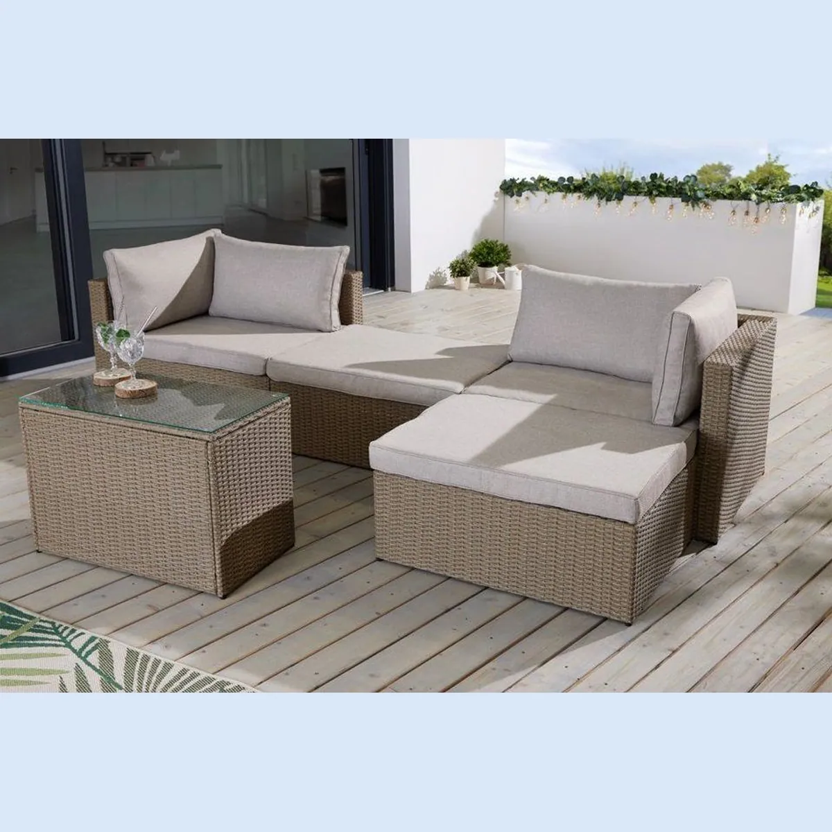 riess-ambiente Loungeset XXL MODULAR, flexibles Design, pflegeleicht, gemütliche Kissen 3