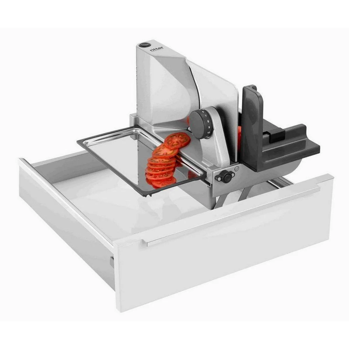 ritter AES 72 SR Einbau-Allesschneider, Vollmetall, 2-Finger-Einschaltsystem 3