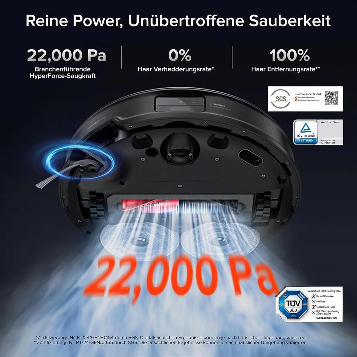 Roborock Saros 10R Saugroboter, 22000 Pa Saugleistung, Ultra-Slim Design, Smart Navigation 2