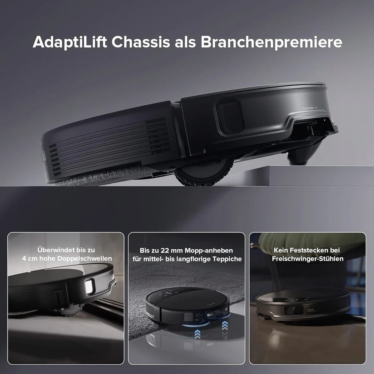 Roborock Saros 10R Saugroboter, 22000 Pa Saugleistung, Ultra-Slim Design, Smart Navigation 3