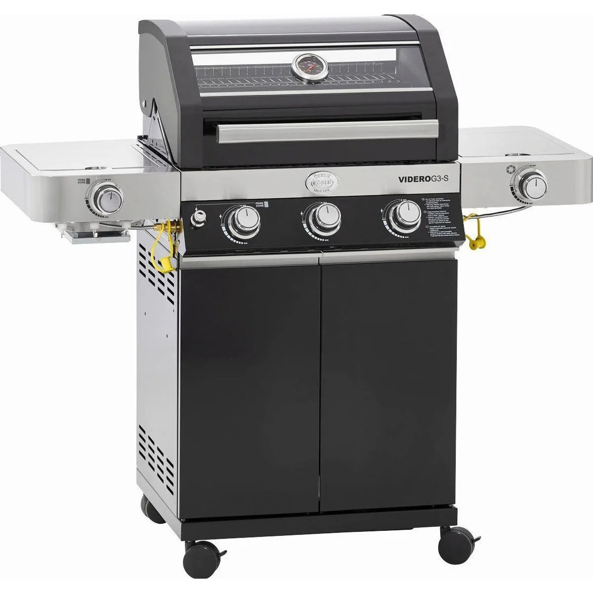RÖSLE VIDERO G3-S Gasgrill, 3 Brenner, Primezone & VARIO+ Grillrostsystem 2