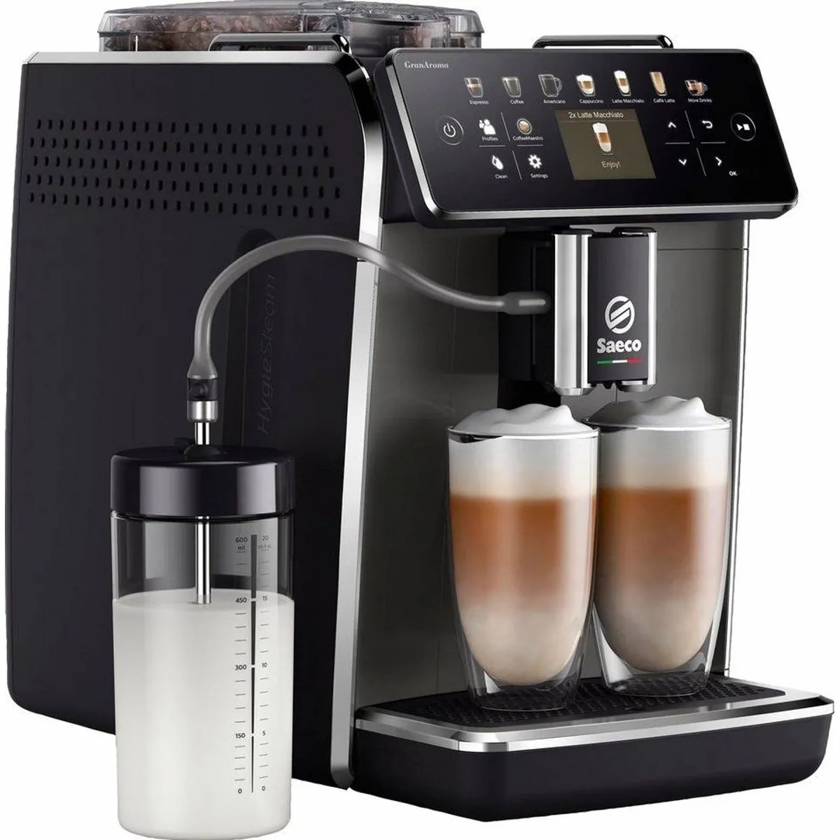 Saeco GranAroma SM6580/50 Kaffeevollautomat, 14 Kaffeespezialitäten, 4 Benutzerprofile, TFT Display