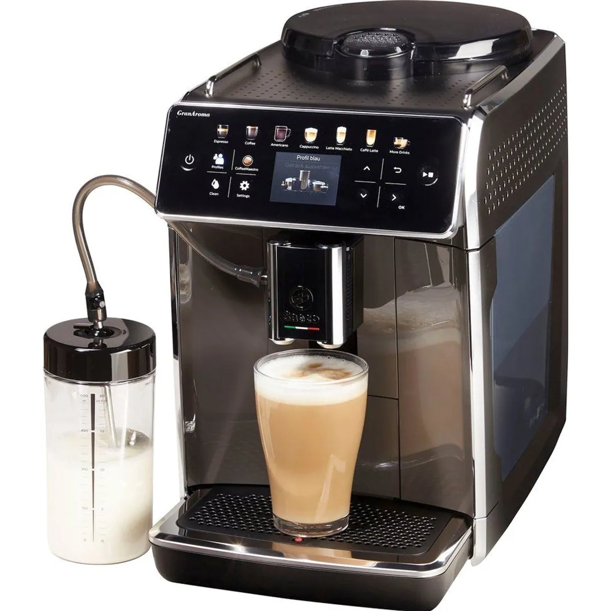 Saeco GranAroma SM6580/50 Kaffeevollautomat, 14 Kaffeespezialitäten, 4 Benutzerprofile, TFT Display 3