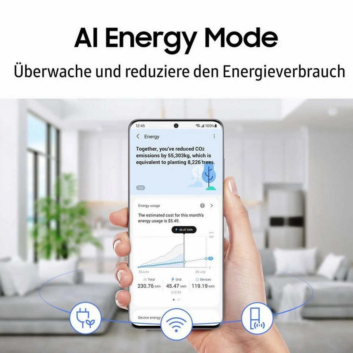 Samsung RF50C530ES9 French Door Kühlschrank, großzügiger Stauraum, leise im Betrieb, inklusive Schnellgefrier-Funktion Dieses Produkt der Marke 4