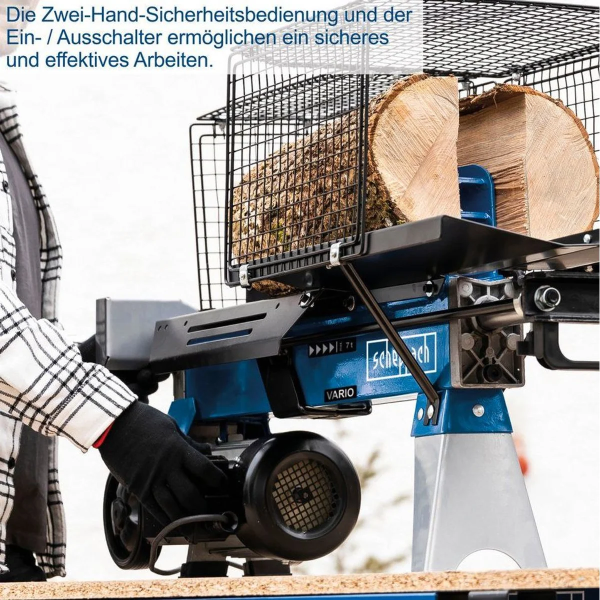 Scheppach HL760L Holzspalter, 2200 W, 7 t Spaltkraft, kompakt und robust 4