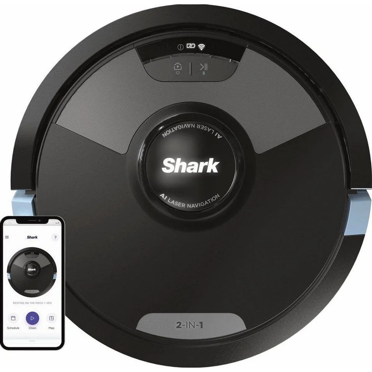 Shark RV2600WDEU 2-in-1 Saugroboter, App-Steuerung, Wischfunktion, Kantenreinigung