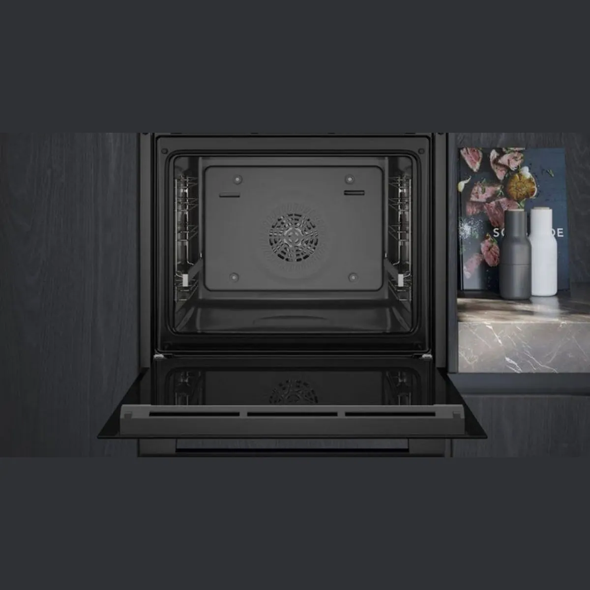 SIEMENS Backofen-Set + PKM Induktionskochfeld 60 cm, 3D-Heißluft, Teleskopauszug, Hydrolyse 3