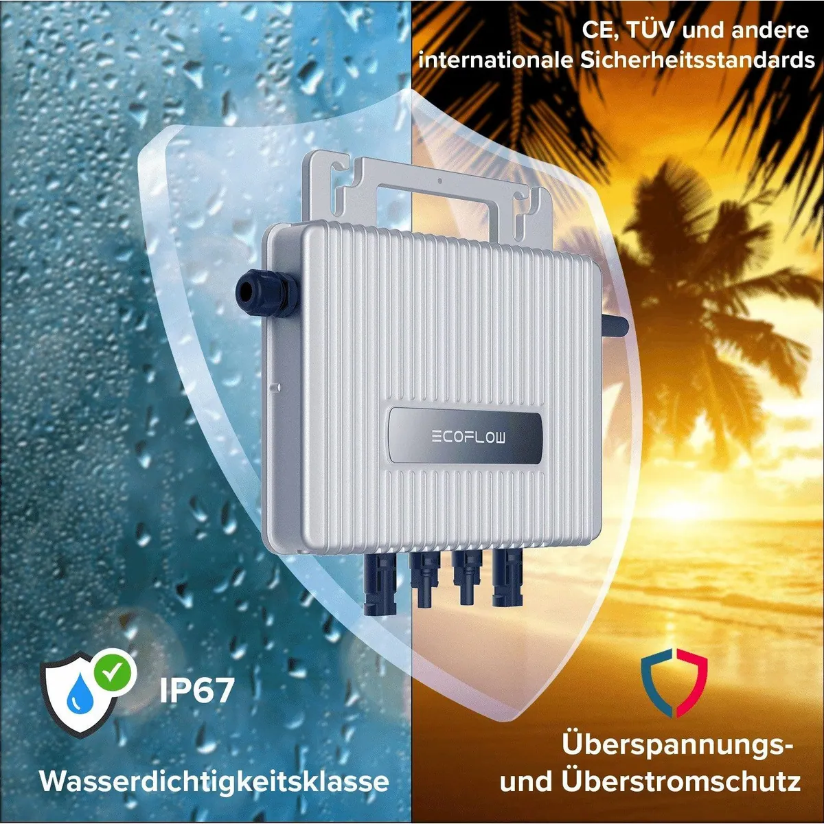 SUNNIVA Balkonkraftwerk 2000W, bifaziale Solarmodule, einfacher Anschluss 3
