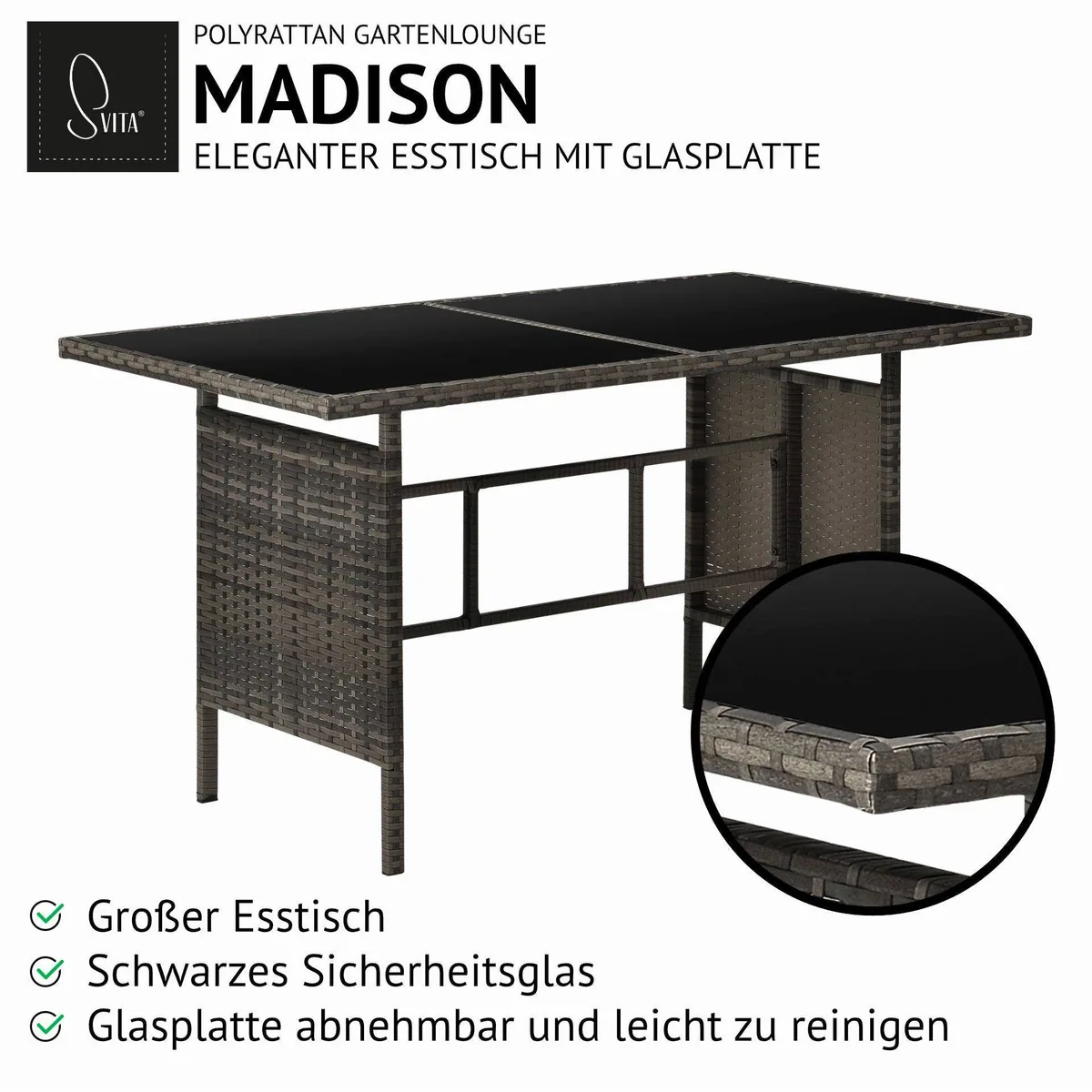 SVITA MADISON Eckbankgruppe, gemütliches Set mit Tisch und Kissen 5