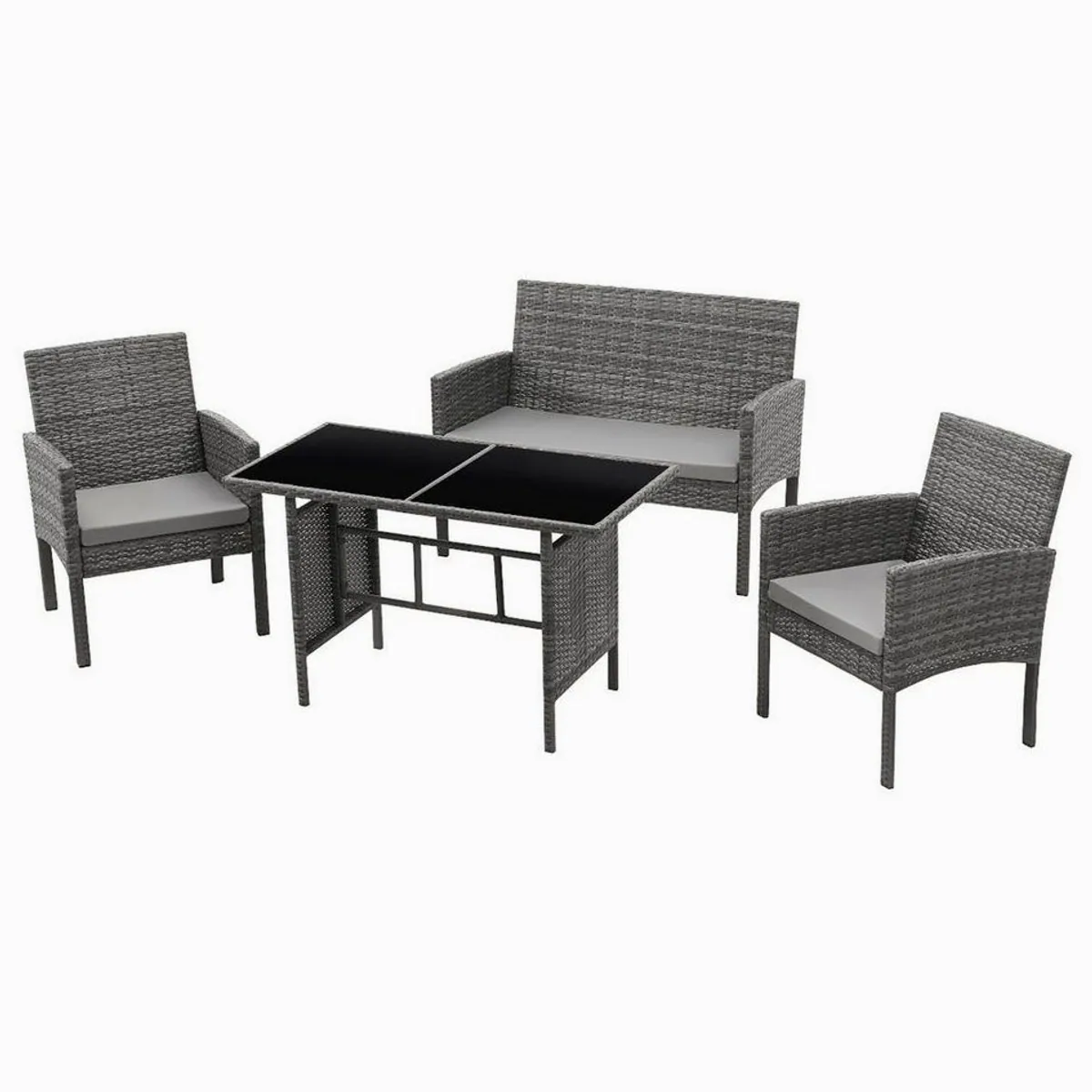 SVITA BROOKLYN XL Gartenlounge-Set, wetterfest, pflegeleicht, ideal für Balkon und Terrasse