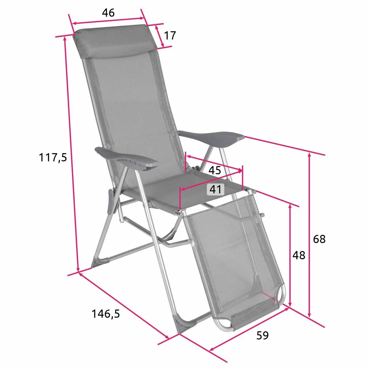 tectake Klappstuhl 2er Set, verstellbare Rückenlehne, leicht & platzsparend 4