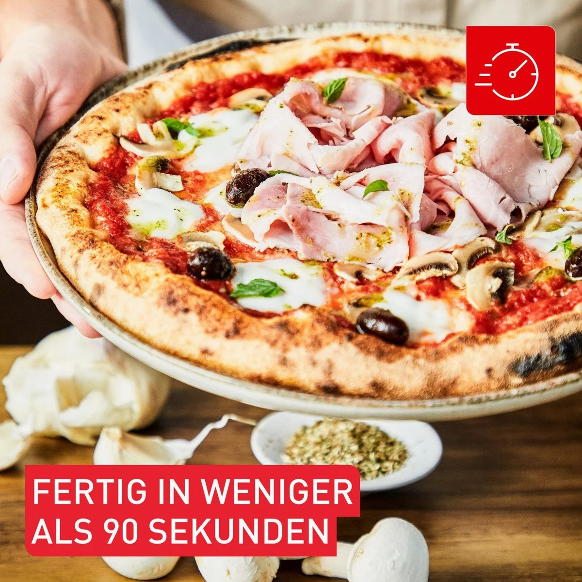Tefal Pizza Pronto Gaspizzaofen, 360° drehbarer Pizzastein, schnelles Vorheizen bis 400 °C 3