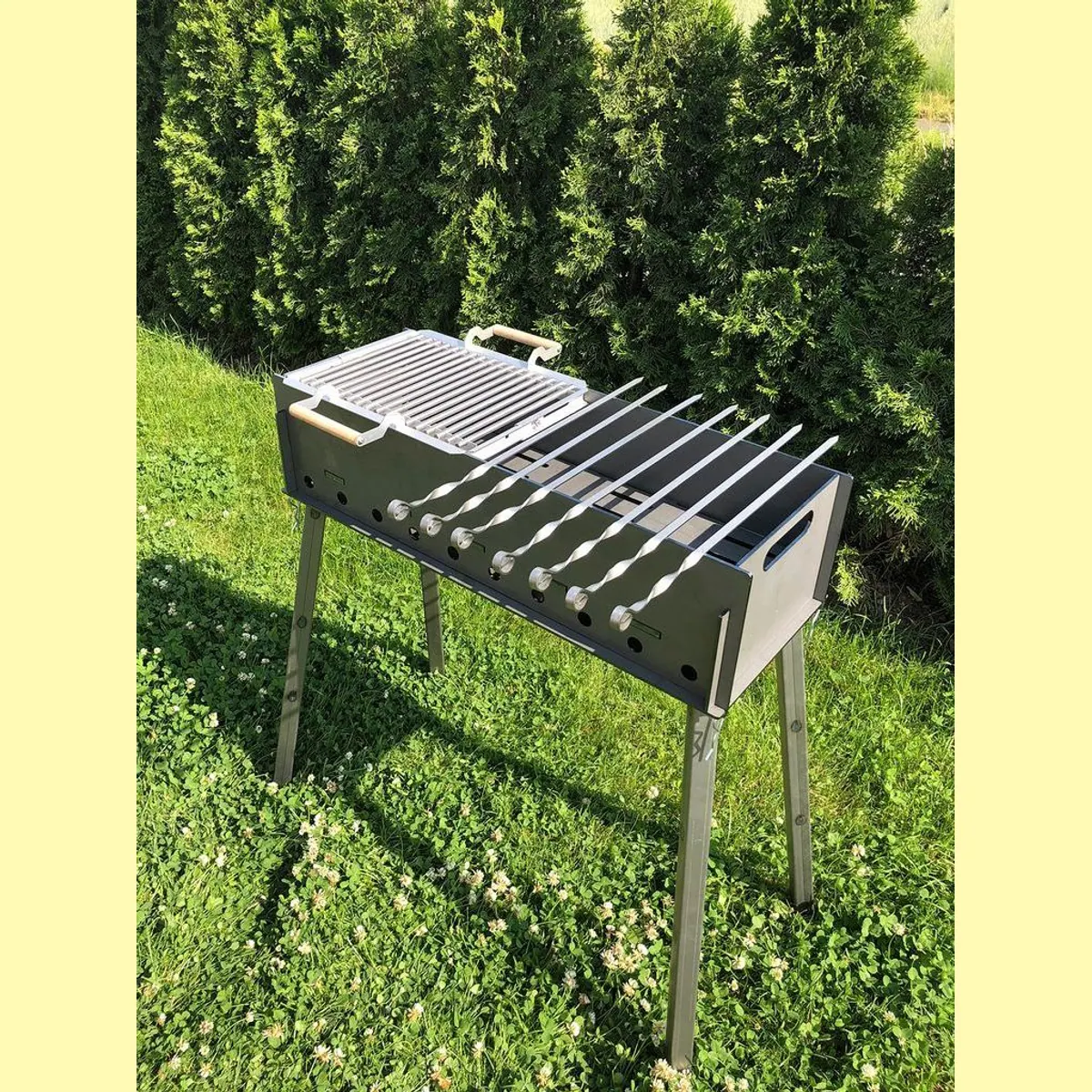 TF-Metalldesign Mangal Grill, 4 mm Stahl, mobil und stabil 4