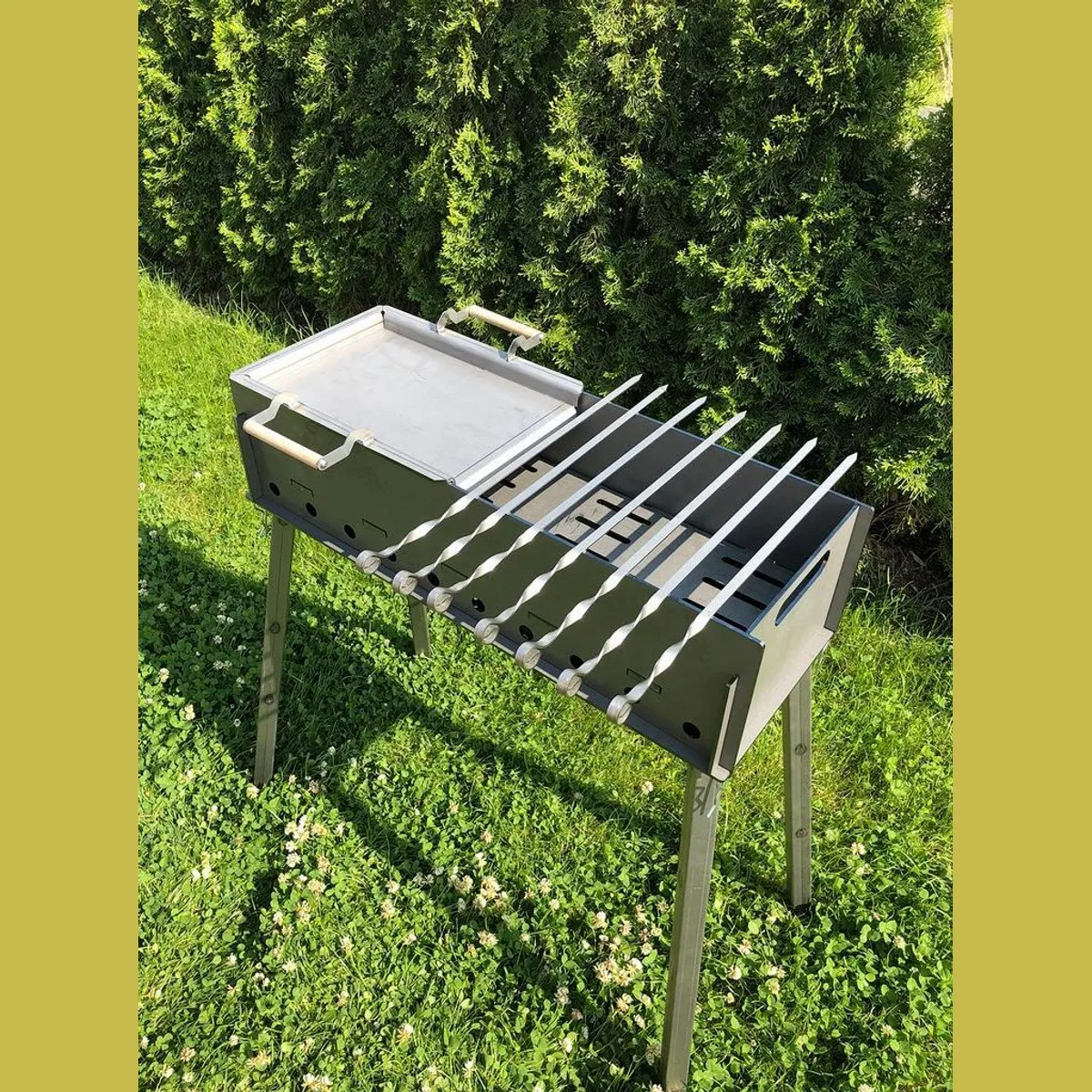 TF-Metalldesign Mangal Grill, 4 mm Stahl, mobil und stabil 5
