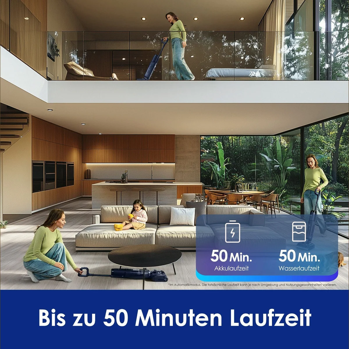 Tineco Floor One S7 Stretch Nass-Trocken-Sauger, 180° Neigung, 50 Min Akku, automatische Saugleistungsanpassung 2