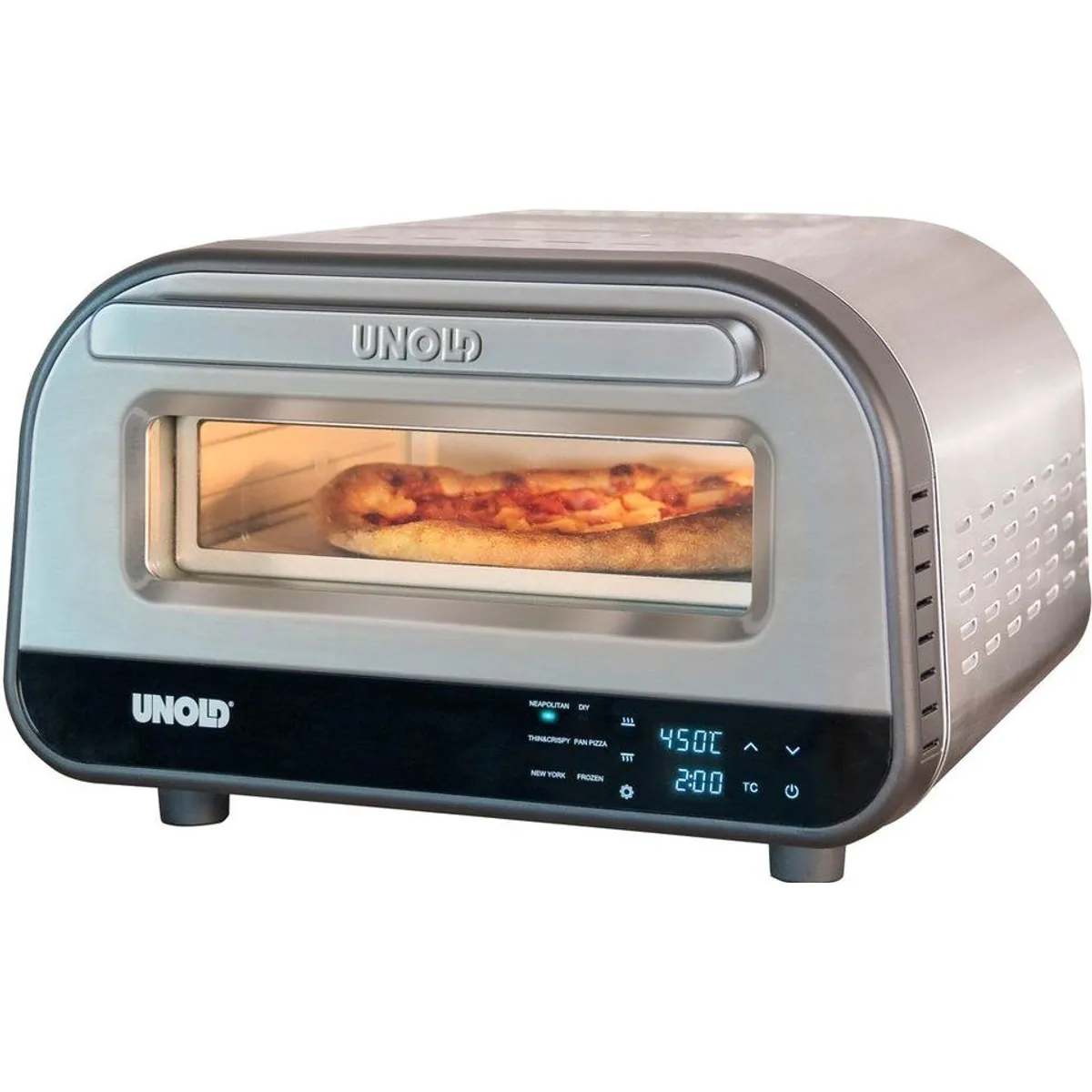 Unold Pizzaofen LUIGI 68816, 1700 W Leistung, Pizzastein aus Cordierit, ideal für Zuhause und Gastronomie 4