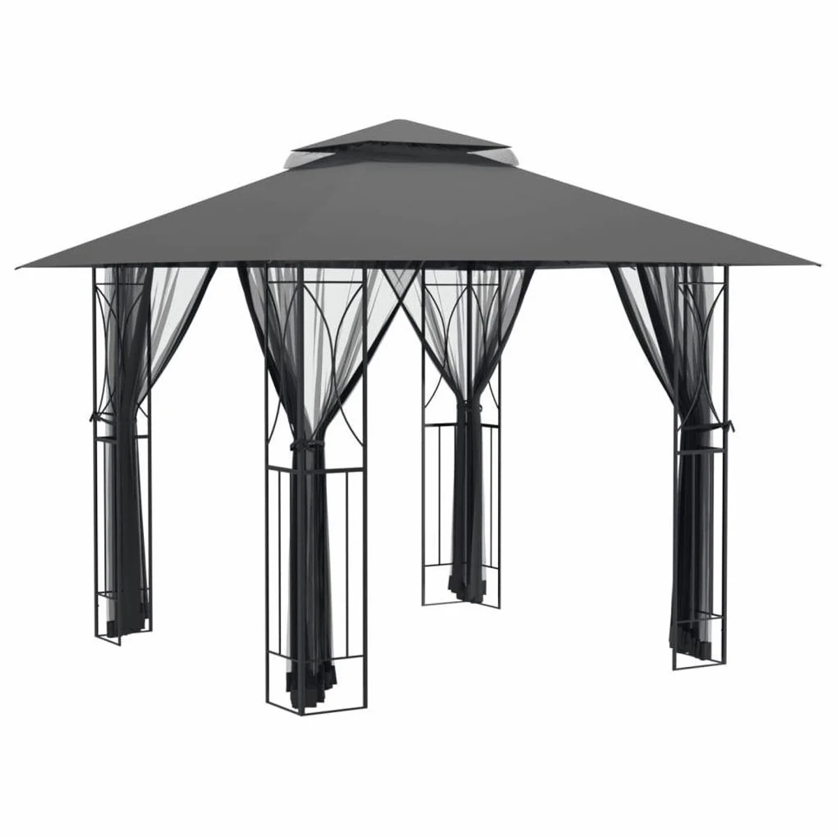 vidaXL Partyzelt Pavillon Anthrazit, robust, geräumig, wasserabweisend 2