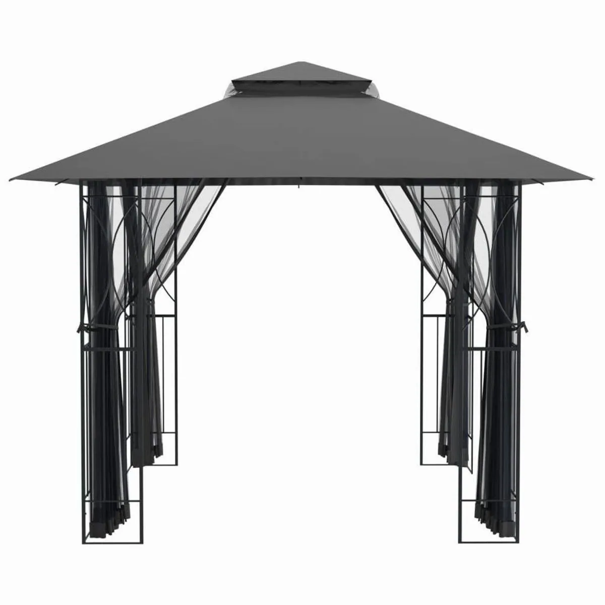 vidaXL Partyzelt Pavillon Anthrazit, robust, geräumig, wasserabweisend 4