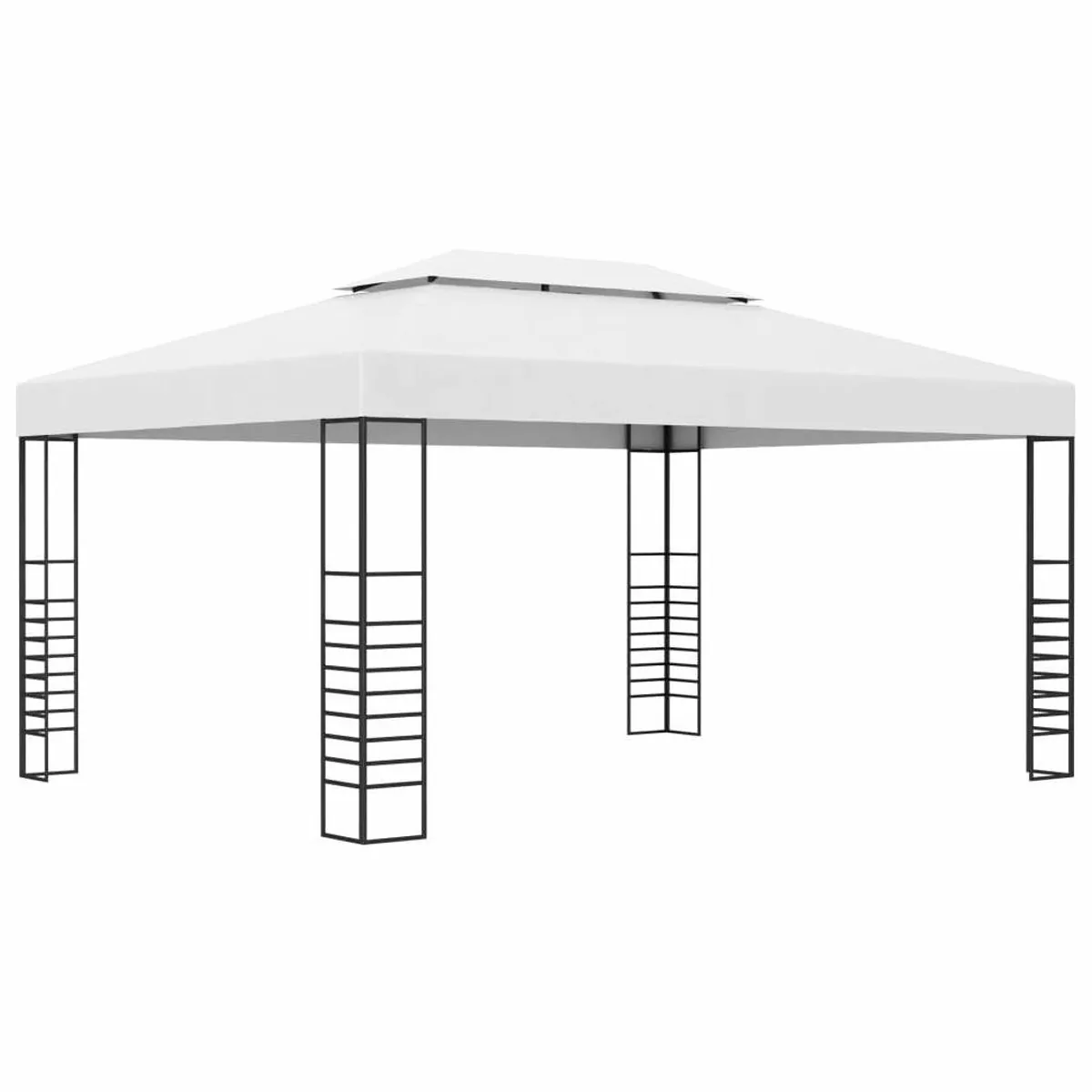 vidaXL Partyzelt Pavillon mit LED-Lichterkette, stabil und wasserfest — 4x3 m, ideal für Feiern 3