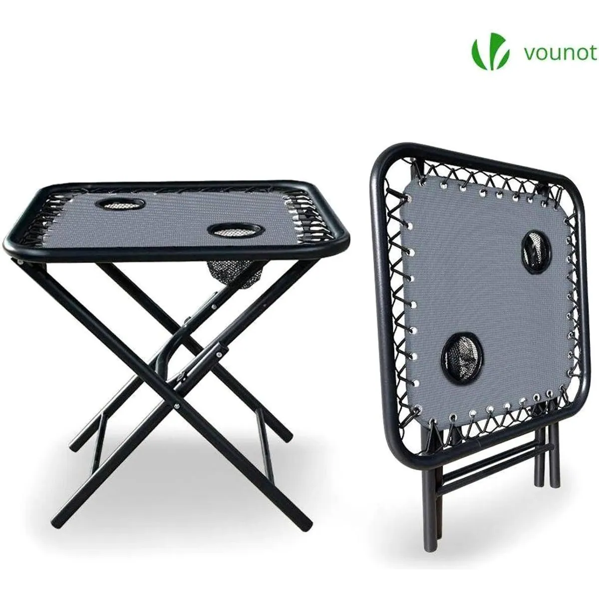 Vounot 2er-Set Liegestühle mit Beistelltisch, flexibel und bequem 4
