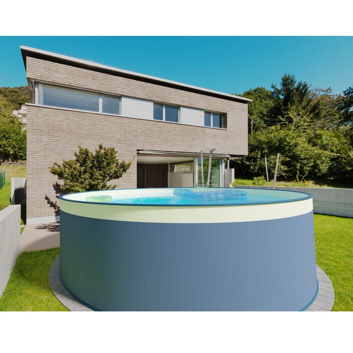Waterman Rundpool Stahlwandpool, wählbare Größe, 90 cm tief, robust und langlebig 2