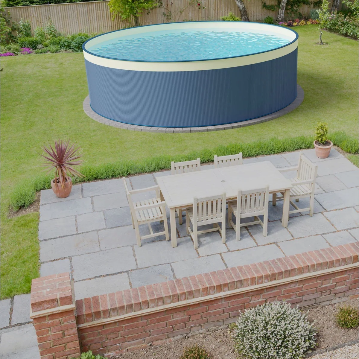 Waterman Rundpool Stahlwandpool, wählbare Größe, 90 cm tief, robust und langlebig 4
