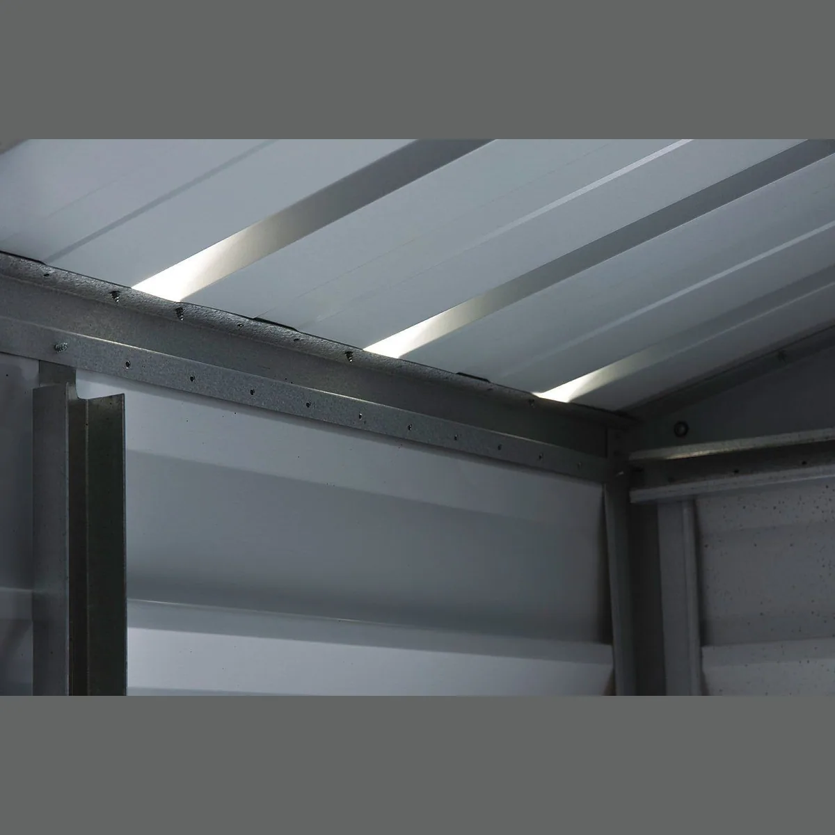 YARDMASTER Gerätehaus Brandenburg 1012, feuerverzinktes Stahlblech, Doppelschiebetür 4