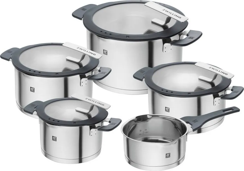 Zwilling Topf-Set Simplify, 9-teilig, Edelstahl 18/10, vielseitig und funktional